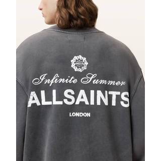 All Saints AllSaints Grey Soleil Crew Cotton Sweatshirt