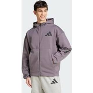 New adidas Z.N.E. Full-Zip Hooded træningsjakke - Grey Strata
