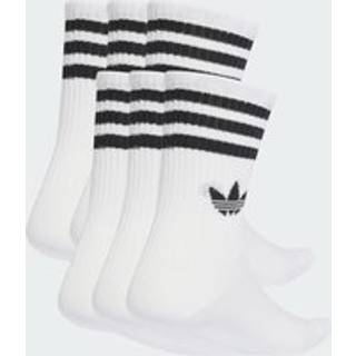 3-Stripes Crew sokker, 6 par - White - 37-39