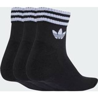 3-Stripes ankelsokker, 3 par - Black / Black / Black - 46-48