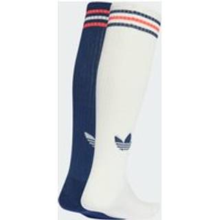 3-Stripes knæstrømper, 2 par - Off White / Night Indigo - 43-45