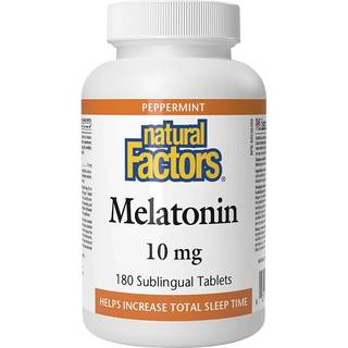 Natural Factors – Melatonin 10 mg Pebermynte (180 tabletter)