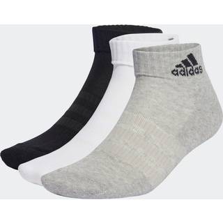 Cushioned Sportswear ankelsokker, 3 par - Medium Grey Heather / White / Black / Black - 43-45