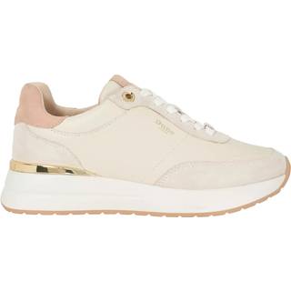 Dune London Dune London Cream Emotion Gold Clip Lace Up Runner Trainers
