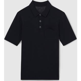 Reiss Reiss Navy Nelson Patch Pocket Knit Polo Shirt