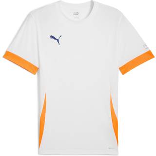 PUMA INDIVIDUAL Padel Jersey Men, Clothing, White/Vivid Blue/Heat Fire, L