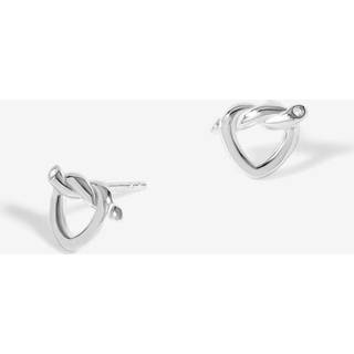 Simply Silver Simply Silver Silver Tone 925 Polished Knot Heart Stud Earrings