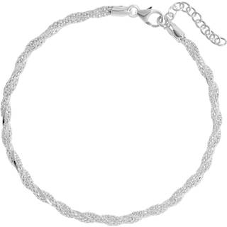 Simply Silver Sterling 925 Textured Twist Rope Braceletsen