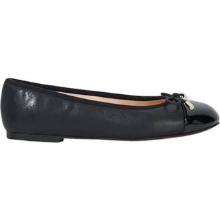 Dune London Dune London Black Wide Fit Highest Flexible Sole Contrast Leather Ballerina Flats