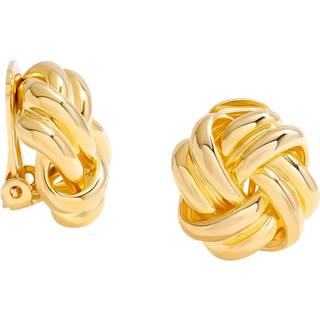 Jon Richard Jon Richard Gold Tone Polished Knot Clip Earrings
