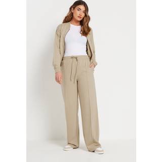 Lts Tall Stone Brown Seam Front Wide Leg Joggers Long > 12 Lts | Tall Women's Joggers - Long 12