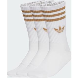 3-Stripes Crew sokker, 3 par - White / Cardboard - 40-42