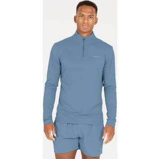 Endurance Omais Midlayer Str. M Blå Herre - Let og åndbar mellemlag til løb