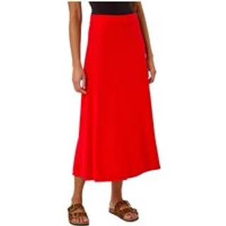 Roman Roman Red A-Line Pull On Stretch Skirt