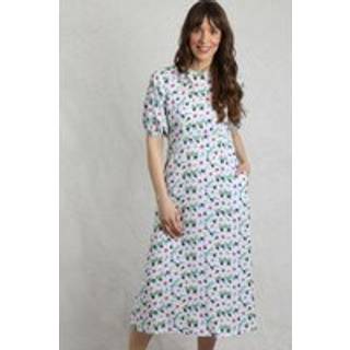 Weird Fish Everly Viscose Printed Tea KjoleEU 38 (UK 10)