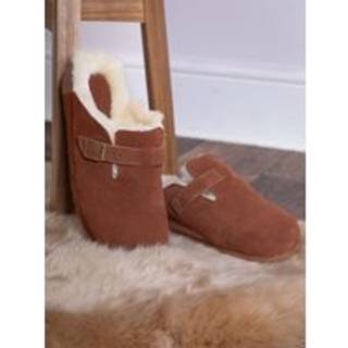Lakeland Leather Lakeland Leather Brown Unisex Sheepskin Clog Slippers