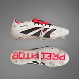 Predator Elite Fold-Over Tongue Firm Ground støvler - Off White / Core Black / Pure Ruby - 39 1/3
