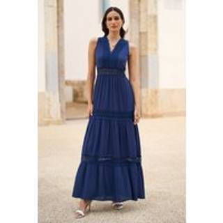 Yumi Yumi Blue Lace Trim Sun Dress