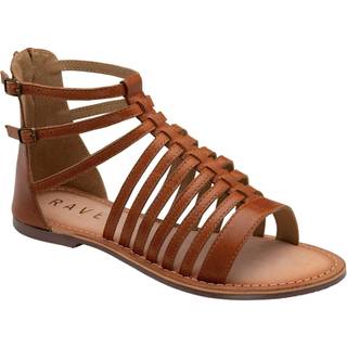 Ravel Ravel Brown Leather Flat Strappy Sandals