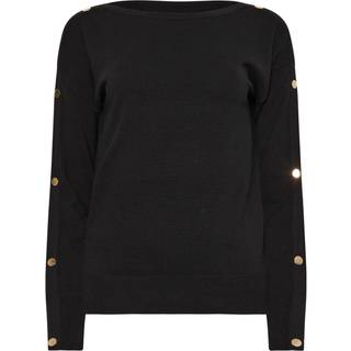 M & Co M & Co Black Popper Detail Batwing Jumper