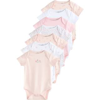 Next Pink Bunny 7 Pack Short Sleeve Baby Bodysuits