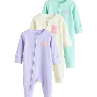 Next 3 Pakke Baby natdragter med tovejslynlås (0måneder-3år)