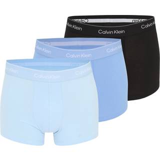 Calvin Klein 3-pak Icon Cotton Trunks - Black/Blue - XX-Large