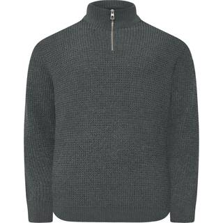 BadRhino Big & Tall BadRhino Big & Tall Grey Chenile Quarter Zip Jumper