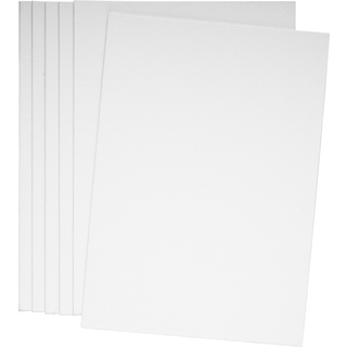 Canvas Panel – 6 stk. hvide malerlærreder A4 (210×297 mm), 3 mm tykkelse