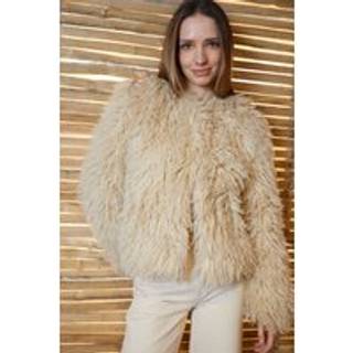 Threadbare Threadbare Natural Mongolian Faux Fur Coat