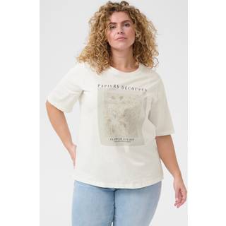 Kaffe Curve KCfiona T-shirt - Hvid - Str XL - Damer