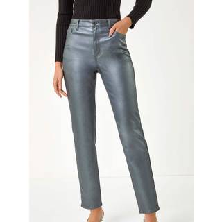 Roman Roman Metallic Finish Mom Style Jeans