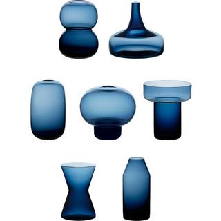 Orrefors Midsummer Minivaser 7-pak Midnatsblå - Vaser Glas Midnight Blue - 6722408