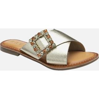 Ravel Ravel Gold Leather Mule Sandals