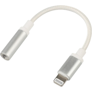 Dacota Platinum Lightning To 3,5 mm Aux 0,1 M, sølv ➞ På lager - klar til levering og afhentning