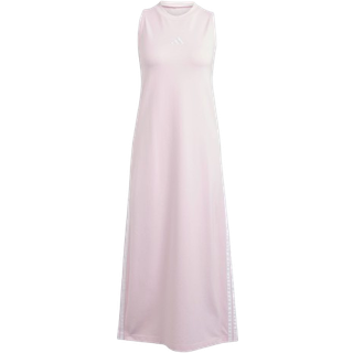 Essentials 3-Stripes Long Racerback kjole - Clear Pink / White - XS