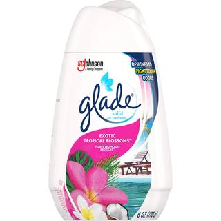 Glade Solid Air Freshener Deodorizer til hjemmet og badevrelset eksotiske tropiske blomster 6 Oz