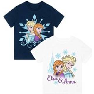 Character Disney Frozen Anna & Elsa 100% bomulds T-shirts 2 pakke