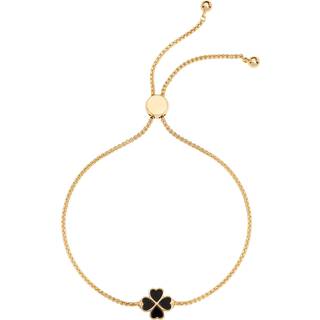 Jon Richard Jon Richard Gold Tone Jet Enamel Heart Clover Toggle Bracelet
