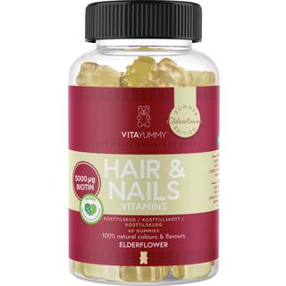 VitaYummy Hair & Nails Elderflower - Summer Edition 60 Pieces (Limited Edition)