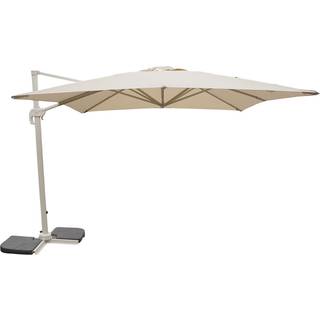 Solvej Hængeparasol 300x300 cm - Gråhvid/Natur