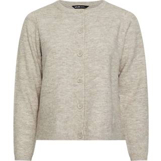 Yours Curve Yours Curve Natural Button Through Cardigan