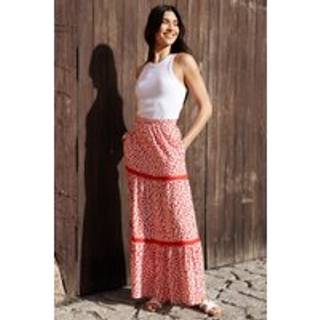 Threadbare Threadbare Animal Tiered Jersey Maxi Skirt