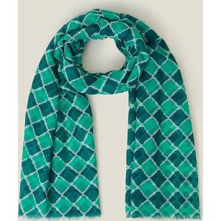 Accessorize Accessorize Blue Lightweight Tile Print Scarf