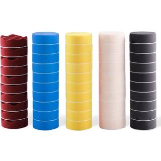 Poleringspude ZFE 50pcs 3 tommer/80 mm svampbufferpuder Skumpoleringsplads?t til polering af biler og voksning