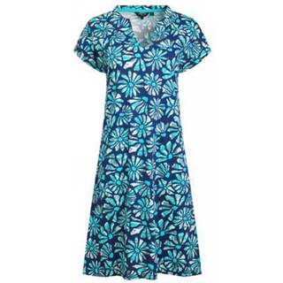 Weird Fish Weird Fish Blue Suffolks 100% Cotton Printed Jersey Dress
