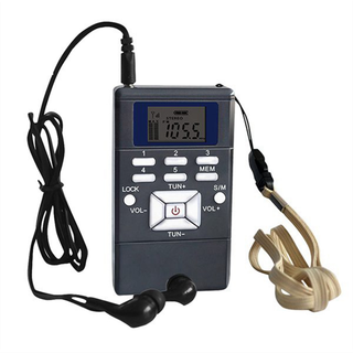 Digital FM-radio Minihøjttaler Bærbar modtager Display sølvgrå