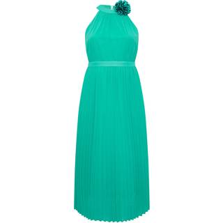 Yours Curve Yours Curve Blue Dark London Pleated Choker Corsage Dress