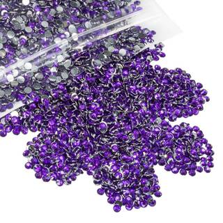 qiipii 5000pcs 4 mm m?rk lilla krystalharpiks rhinestones til h?ndv?rk af dyb lilla flatback rhinestones bulk ss16 ikke-hotfix sten diamanter kry