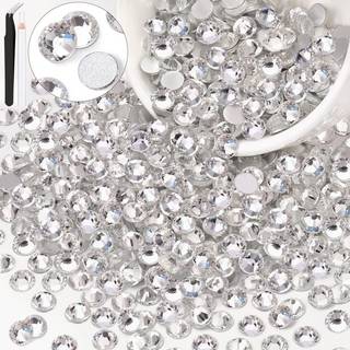 600 pcs SS30/6mm Crystal Rhinestones (Clear) Bedazzling Flatback Glass Rhinestones til udformning